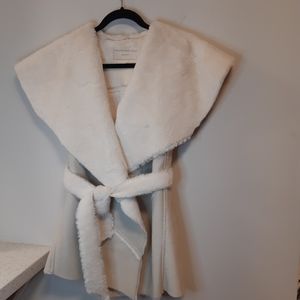 Like New White Furry Vest